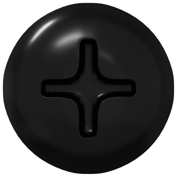 vidaXL Chiodo autofilettante 2 pcs Nero 4 x 25 mm Acciaio