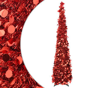 vidaXL Albero di Natale pop-up 150 cm PET Rosso
