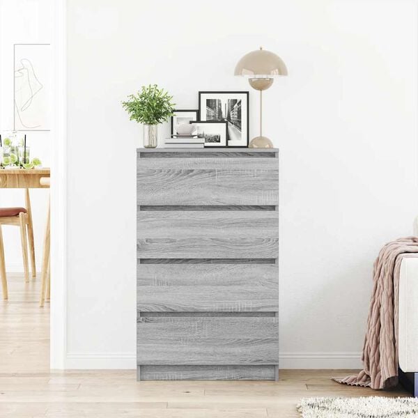 vidaXL Credenza Grigio Sonoma 60x35x98,5 cm in Legno Multistrato
