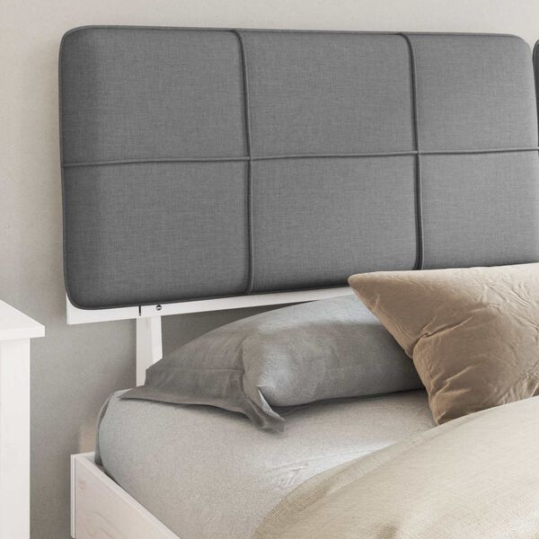 vidaXL Letto con Testiera Rivestita Grigio chiaro 200 x 200 cm