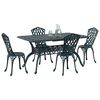 vidaXL Set da Pranzo per Giardino 5 pcs Verde Alluminio