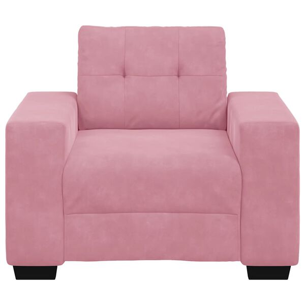 vidaXL Divano Sedia Rosa 100x78x80 cm Velluto