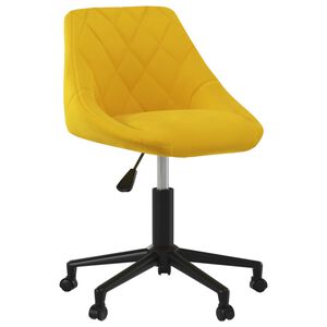 vidaXL Sedia da Ufficio Girevole Giallo Senape in Tessuto