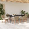 vidaXL Set da Pranzo per Giardino con cuscino 7 pcs Beige polyrattan