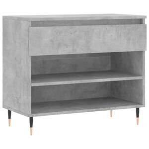 vidaXL Scarpiera Grigio Cemento 70x36x60 cm in Legno Multistrato
