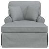 vidaXL Chaise Longe con Gonna Grigio chiaro 91 x 157 x 91 cm Tessuto