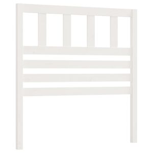 vidaXL Testiera per Letto Bianca 81x4x100 cm in Legno Massello di Pino
