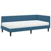 vidaXL Struttura Letto Angolare con Materasso 2 pcs Blu Velluto