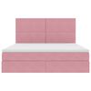 vidaXL Letto con contenitore e materasso Rosa 160 x 200 cm Velluto