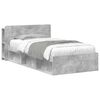 vidaXL Telaio del letto con storage Grigio Cemento 90 x 200 cm