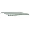 vidaXL Tenda retrattile Verde e Bianco 450 &times; 350 cm