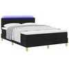 vidaXL Letto a Sorgente LED con materasso Nero 160 x 200 cm Tessuto