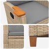 vidaXL Poltrona reclinabile con tavolino 62 x 64 x 112 cm polyrattan