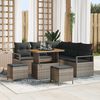 vidaXL Set Divano da Giardino con cuscino 8 pcs Grigio polyrattan