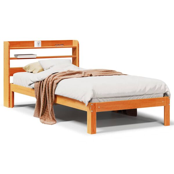 vidaXL Letto senza Materasso Marrone Cera 100x200 cm in Legno di Pino