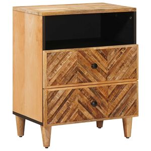 vidaXL Comodino Marrone 50 x 33 x 60 cm Legno di mango massello