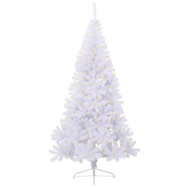 vidaXL Albero di Natale artificiale Bianco 240 cm PVC e Acciaio