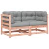 vidaXL Divani Angolari da Giardino Cuscini 2pz Legno Massello Douglas