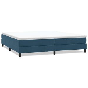 vidaXL Letto a Molle senza Materasso Blu Scuro 200x210 cm in Velluto