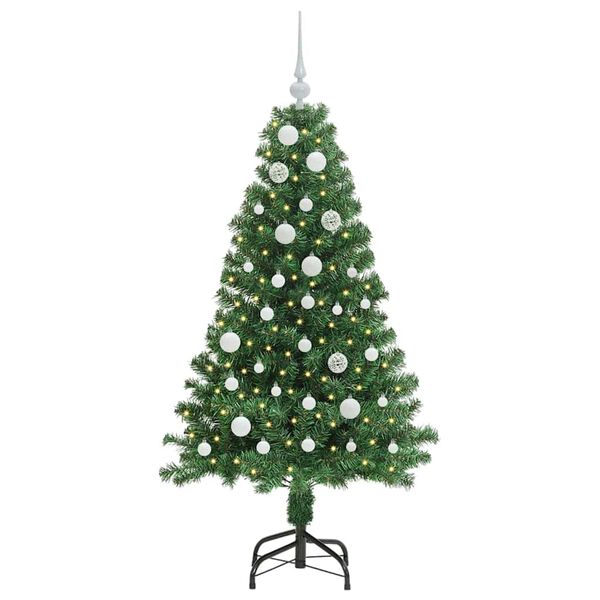 vidaXL Albero di Natale artificiale con 150 LED Verde 150 cm