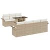 vidaXL Set Divano da Giardino 8 pz Beige polyrattan