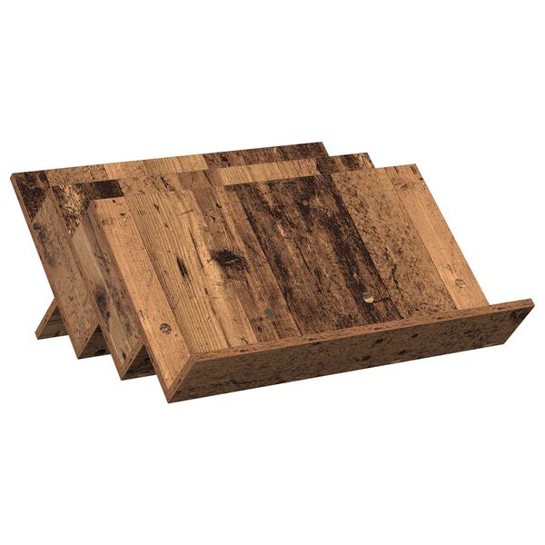 vidaXL Scaffale per riviste Legno vecchio 65 x 53 x 28,5 cm