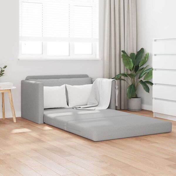 vidaXL Divano letto 110cm Grigio Nuvola Tessuto