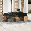 vidaXL Set Divano da Giardino 8 pz con Cuscini Grigio in Polyrattan