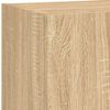 vidaXL Mobili TV a Muro con LED 4pz Rovere Sonoma Legno Multistrato