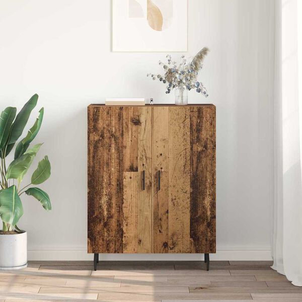 vidaXL Credenza Legno vecchio 69,5 x 34 x 90 cm Legno multistrato