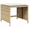 vidaXL Set da Pranzo da Giardino 9 pz con Cuscini Beige in Polyrattan
