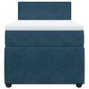 vidaXL Giroletto a Molle con Materasso Blu 90x200 cm in Velluto