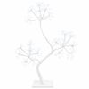 vidaXL Albero di Natale a LED a forma di S 2 pz Bianco 18 x 18 x 45 cm
