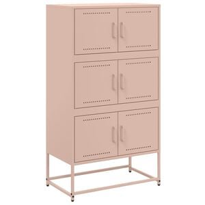 vidaXL Credenza Rosa 68,5x38,5x123,5 in Acciaio