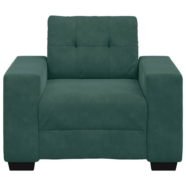 vidaXL Divano Sedia Verde Scuro 100x78x80 cm Velluto
