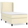 vidaXL Giroletto a Molle con Materasso Crema 90x200 cm in Similpelle