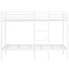 vidaXL Letto a Castello senza Materasso Bianco 107x203 cm in Acciaio