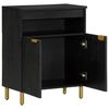 vidaXL Credenza Nera 60x33x75 cm in Legno Multistrato