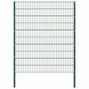 vidaXL Pannello di recinzione con pali in ferro 176,5x200 cm verde