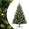 vidaXL Albero di Natale Artificiale a Cerniera con 300 LED 210 cm