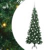 vidaXL Albero di Natale Artificiale Angolare con 300 LED Verde 180 cm
