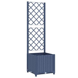 vidaXL Fioriera da giardino con traliccio blu grigio 40x40x136 cm PP