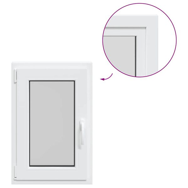 vidaXL Finestra da cantina "RISOR" 50x75 cm anta ribalta DIN sinistra bianca