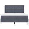 vidaXL Letto a molle con materasso Grigio scuro 180 x 200 cm Velluto