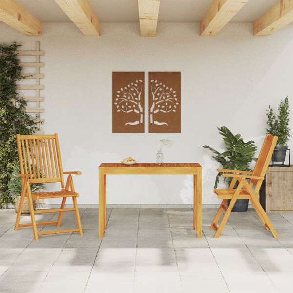 vidaXL Set da Pranzo per Giardino 3 pz in Legno Massello di Acacia