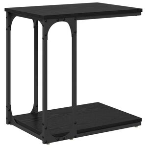 vidaXL Tavolo laterale Rovere Nero 50 x 35 x 52 cm