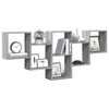 vidaXL Mensola a Muro Grigio Sonoma 159x18x66 cm in Truciolato