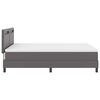 vidaXL Letto a molle con materasso Grigio 160 x 200 cm Pelle sintetica