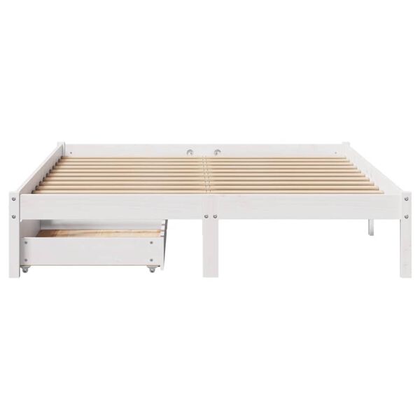 vidaXL Letto senza Materasso Bianco 150x200 cm Legno Massello di Pino