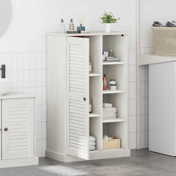 vidaXL Mobile da Bagno VIGO Bianco e Bianco Antico 68 x 34 x 110 cm